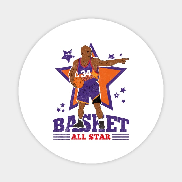 Barkley Basketball Sir Charles Phoenix 34 All Star Magnet by TEEWEB